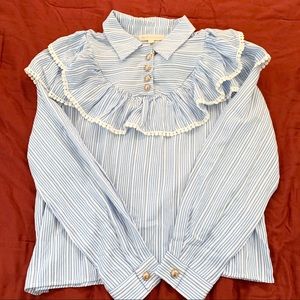 Light blue and white striped shirt